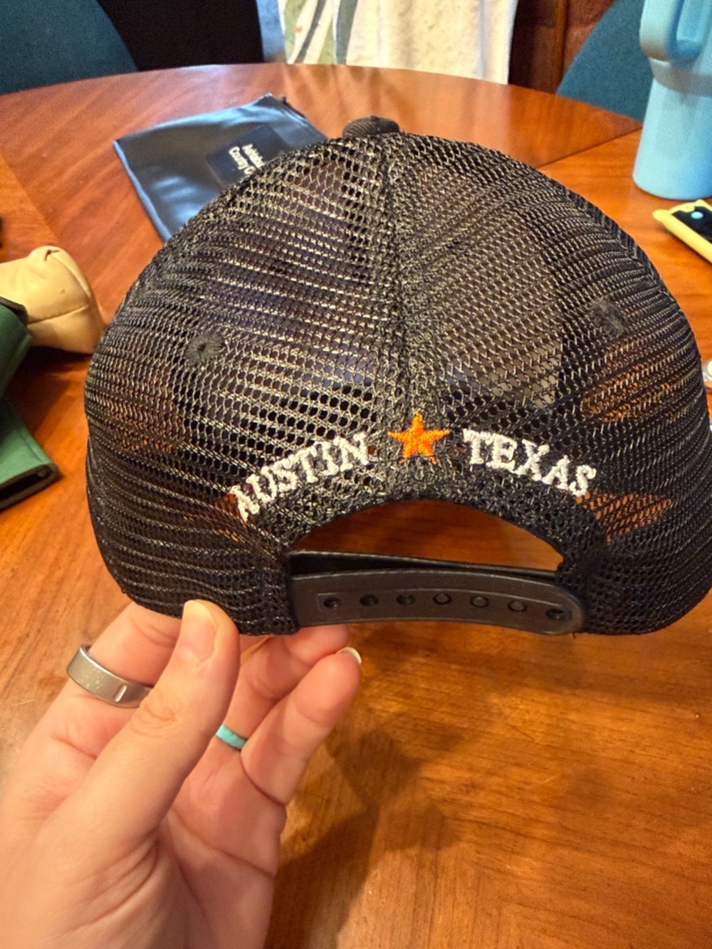 Love Tito's Black Trucker Hat with Orange Heart NWOT - Picture 3 of 4